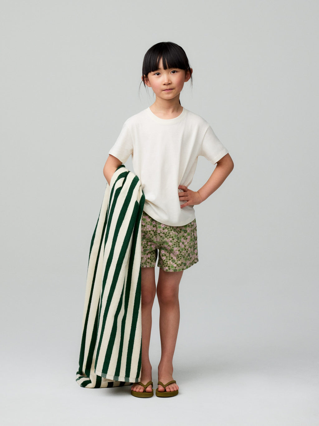 Denim Shorts - Green - Image 4