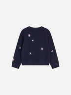 Embroidered Sweatshirt - Blue - Image 2