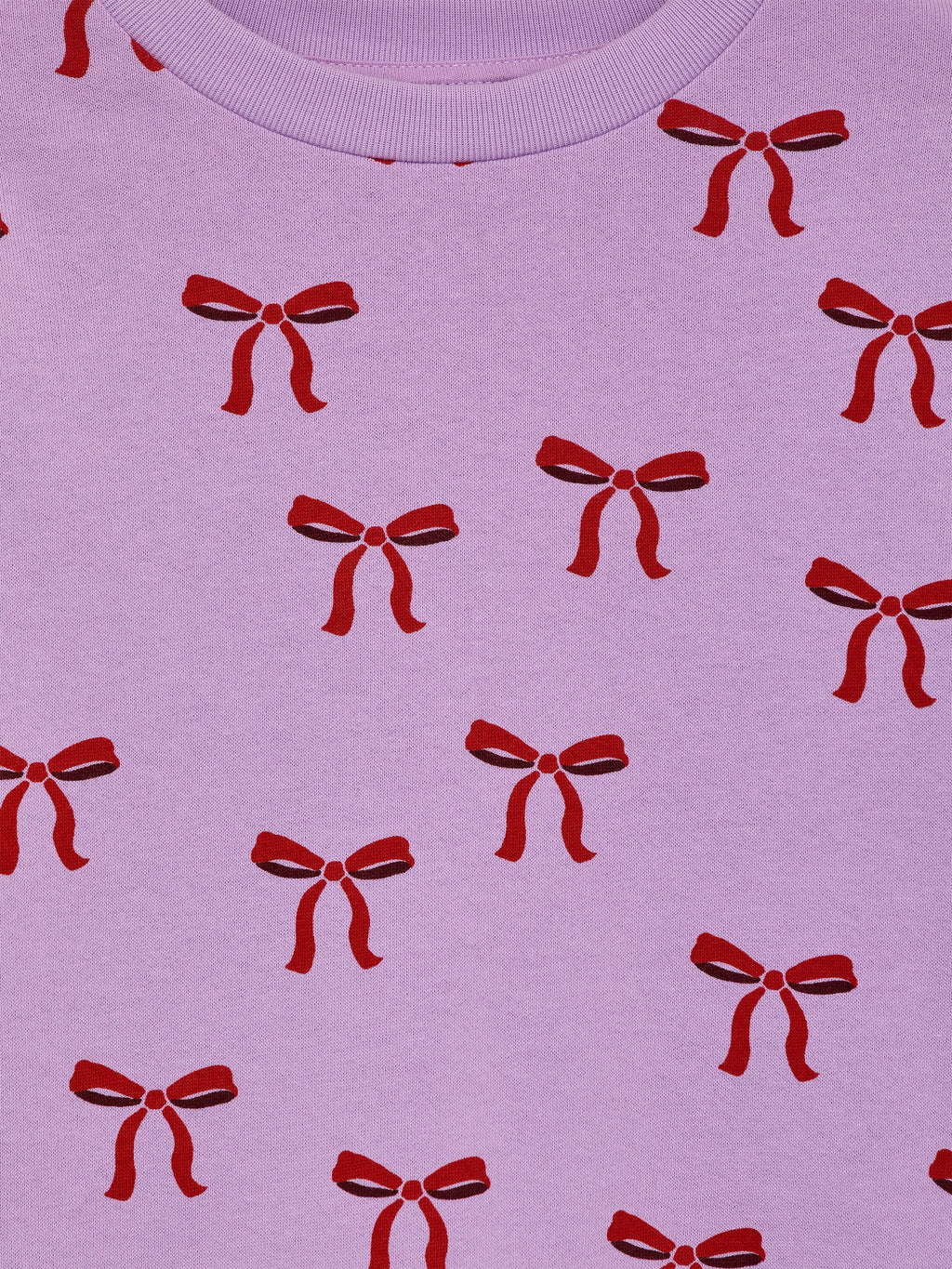 Printed Sweatshirt - Purple - Image 3