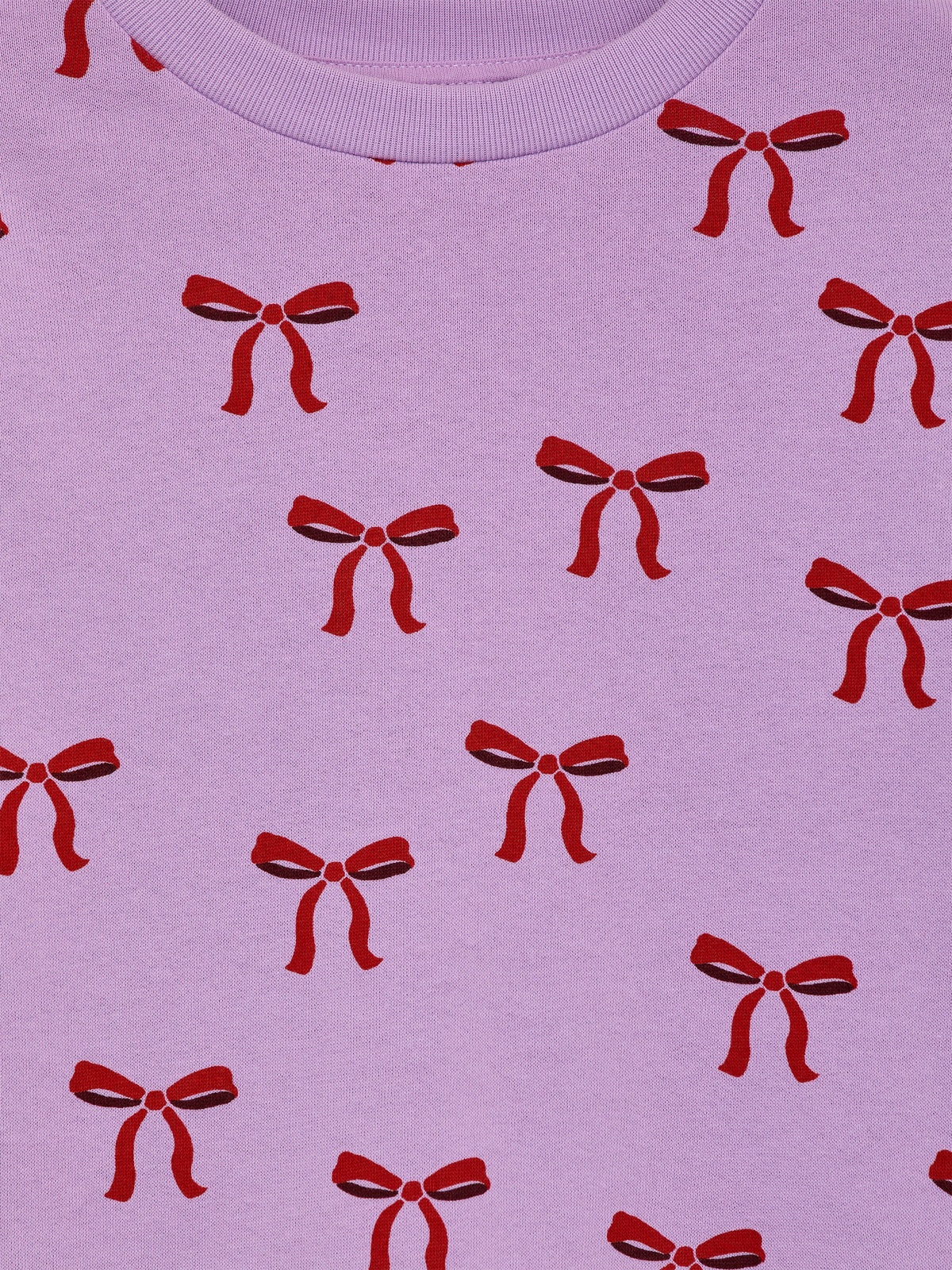 Printed Sweatshirt - Purple - Image 3