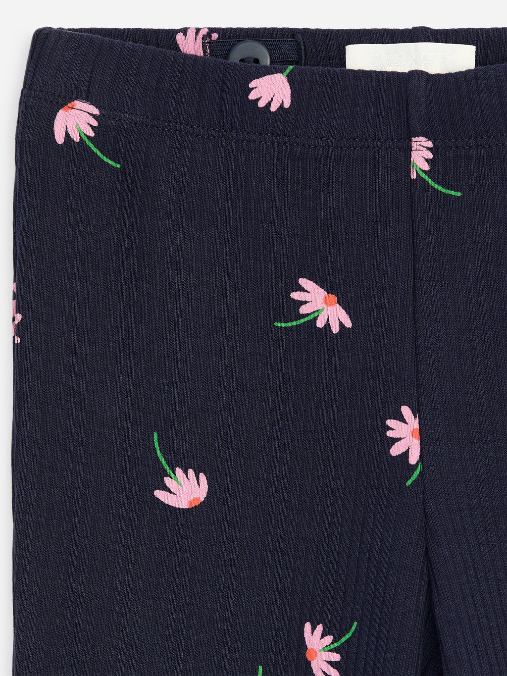 Flared Rib Leggings - Blue - Image 3