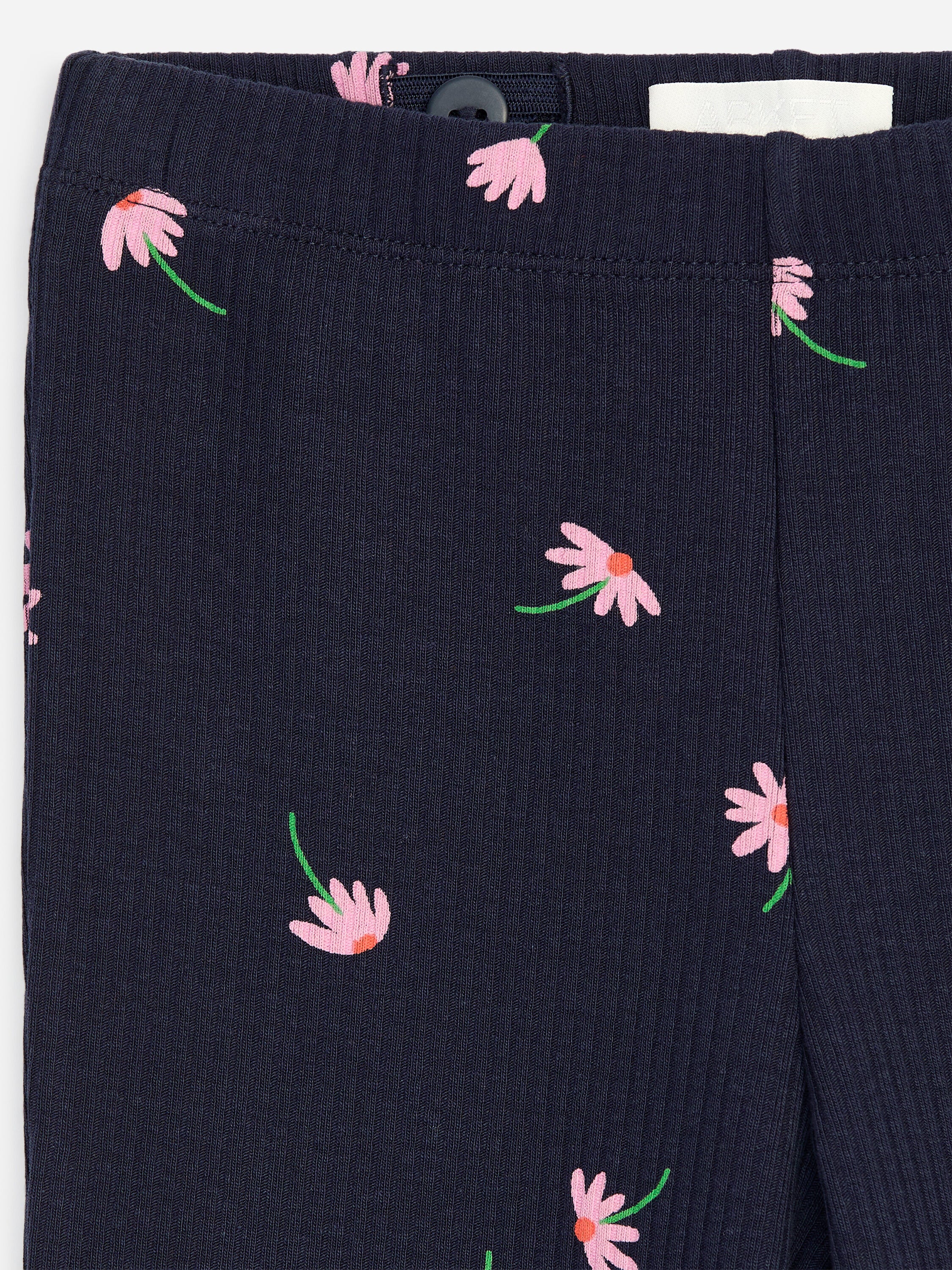 Flared Rib Leggings - Blue - Image 3