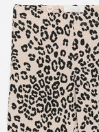 Flared Rib Leggings - Beige - Image 3