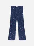 Flared Rib Leggings - Blue