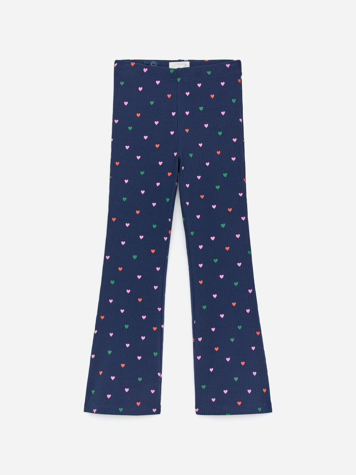 Flared Rib Leggings - Blue