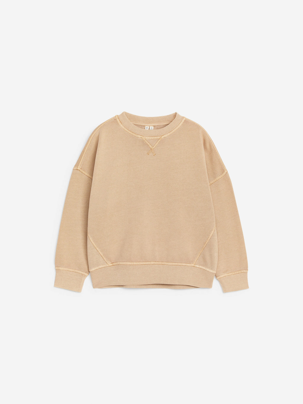 Relaxed Cotton Sweatshirt - Beige