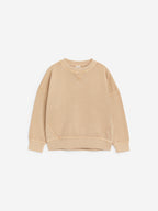 Relaxed Cotton Sweatshirt - Beige