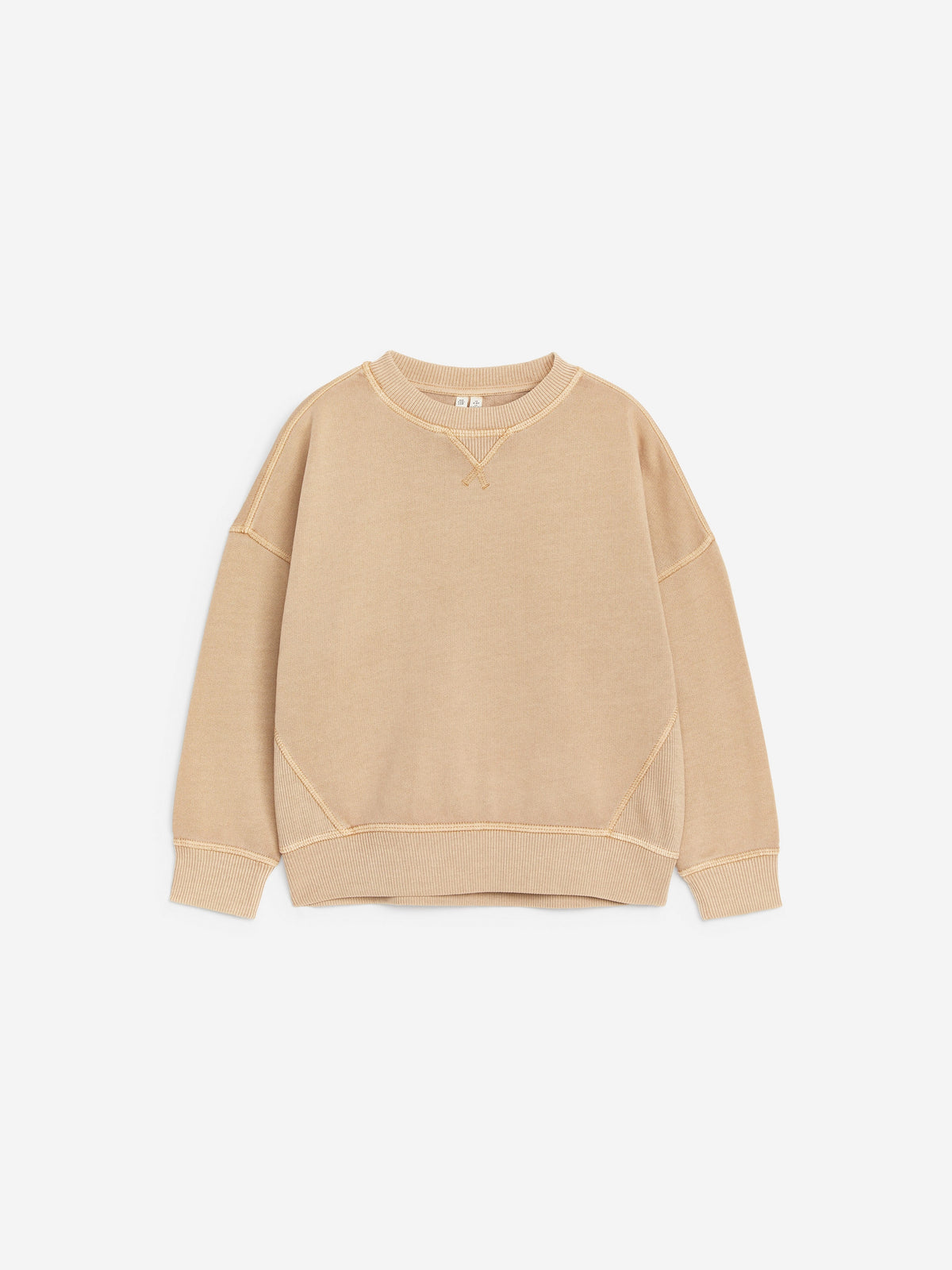 Relaxed Cotton Sweatshirt - Beige