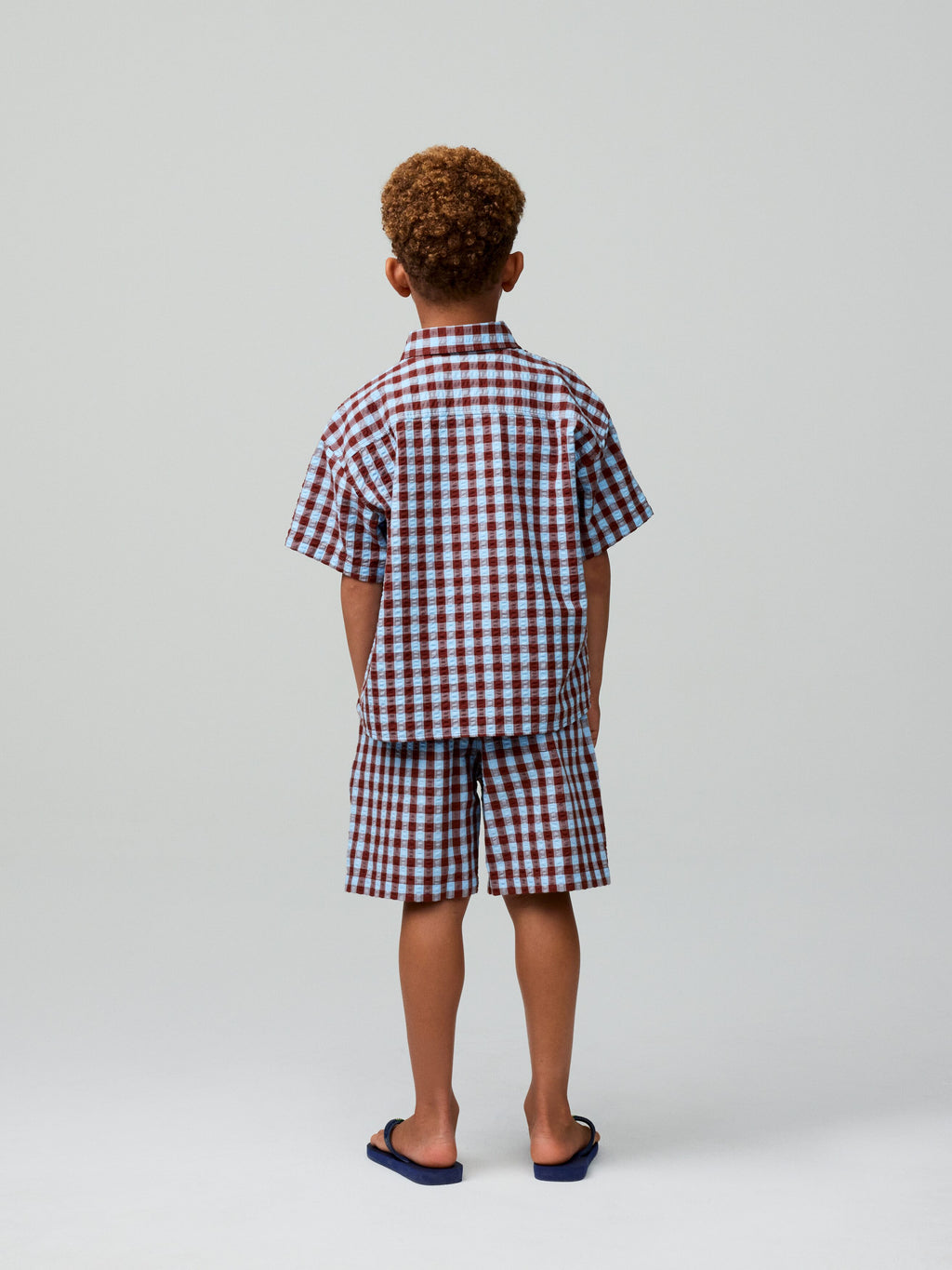 Seersucker Shorts - Blue - Image 3