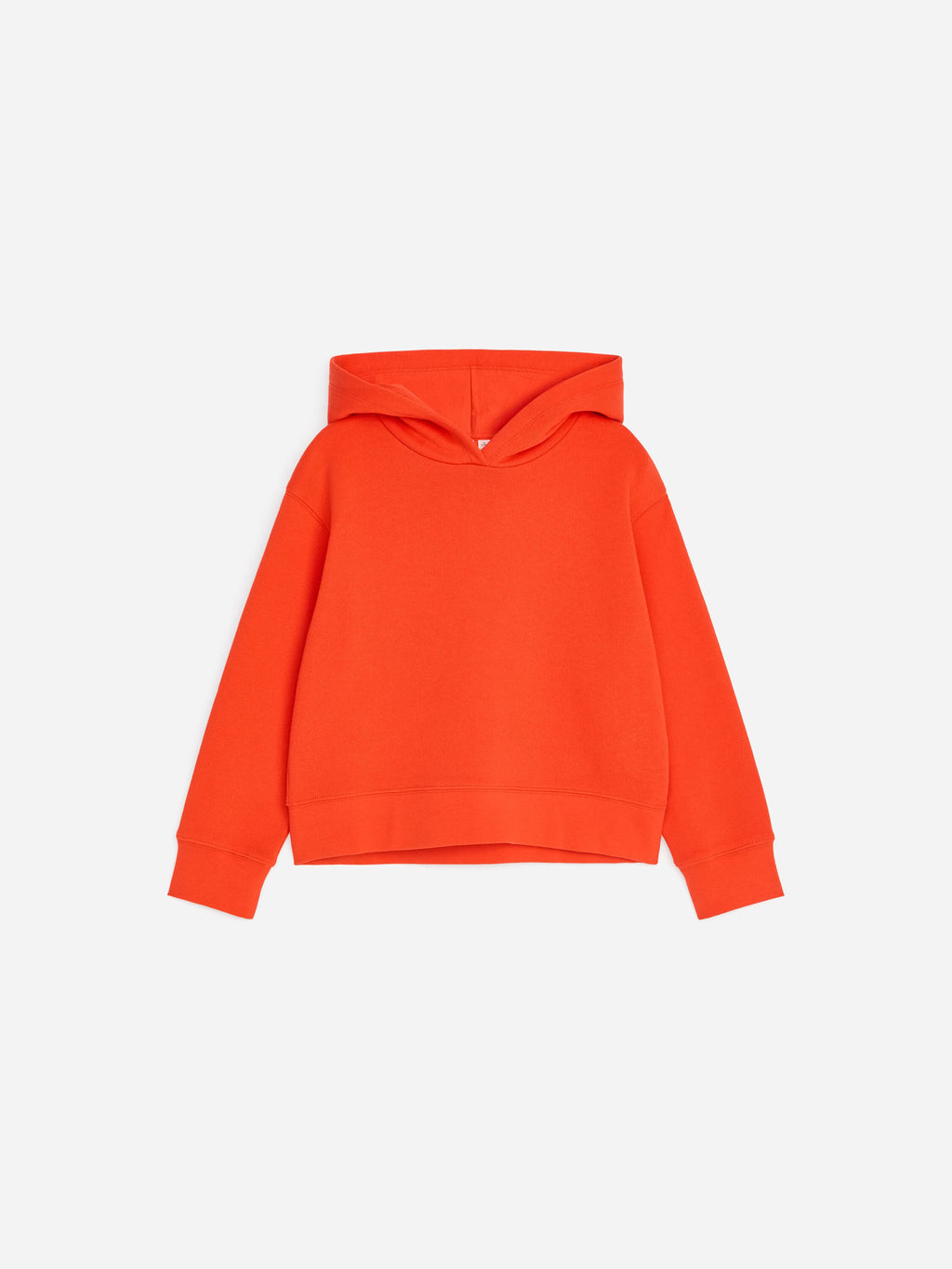 Cropped Hooded Sweatshirt - Orange