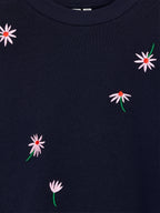 Embroidered Sweatshirt - Blue - Image 3