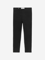 Rib Jersey Leggings - Black