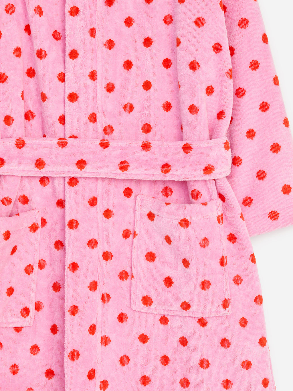 Cotton Terry Bathrobe - Pink - Image 3