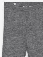 Wool-Blend Rib Leggings - Grey - Image 6