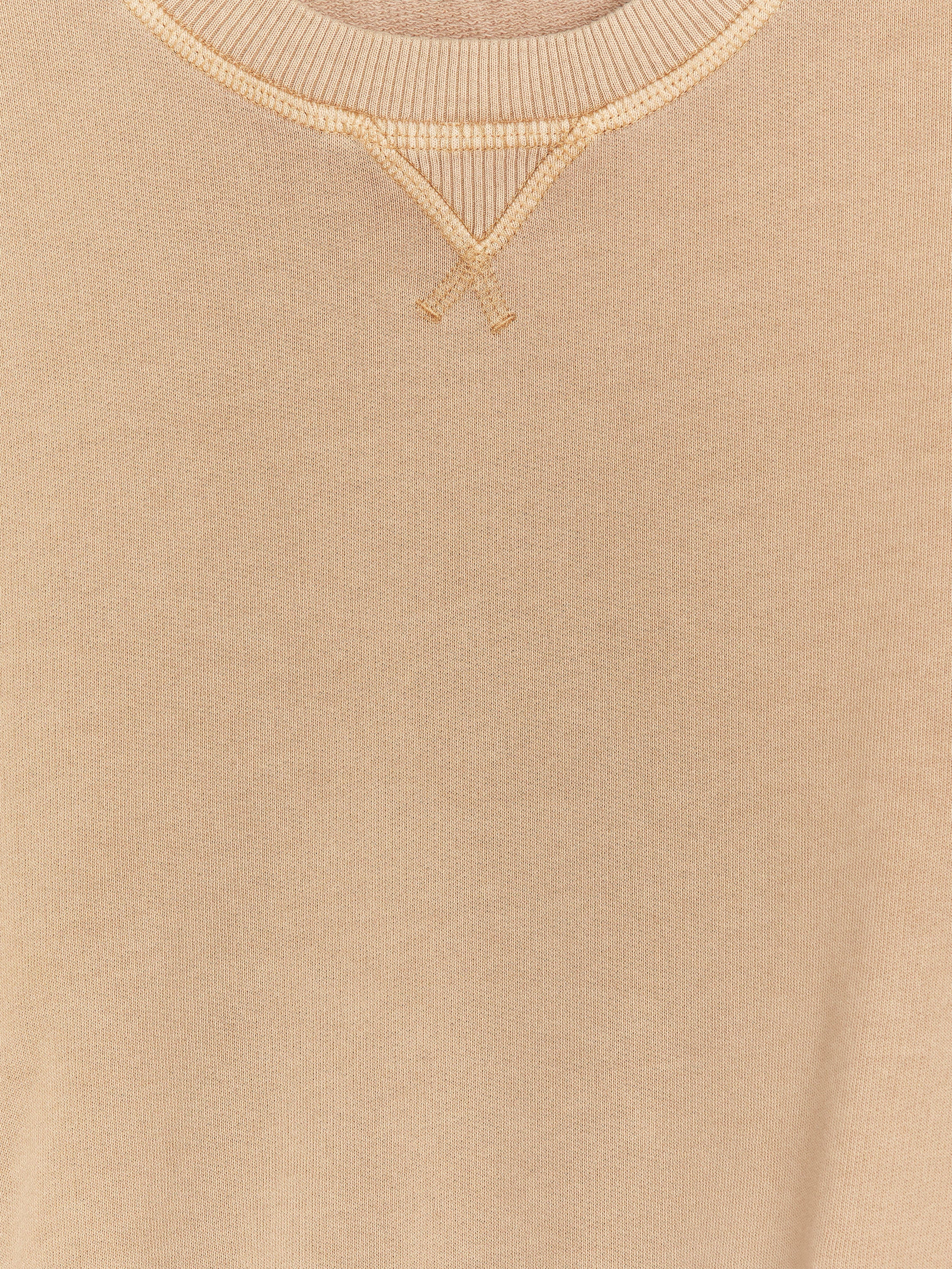 Relaxed Cotton Sweatshirt - Beige - Image 3