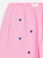 Embroidered Cotton Shorts - Pink - Image 3