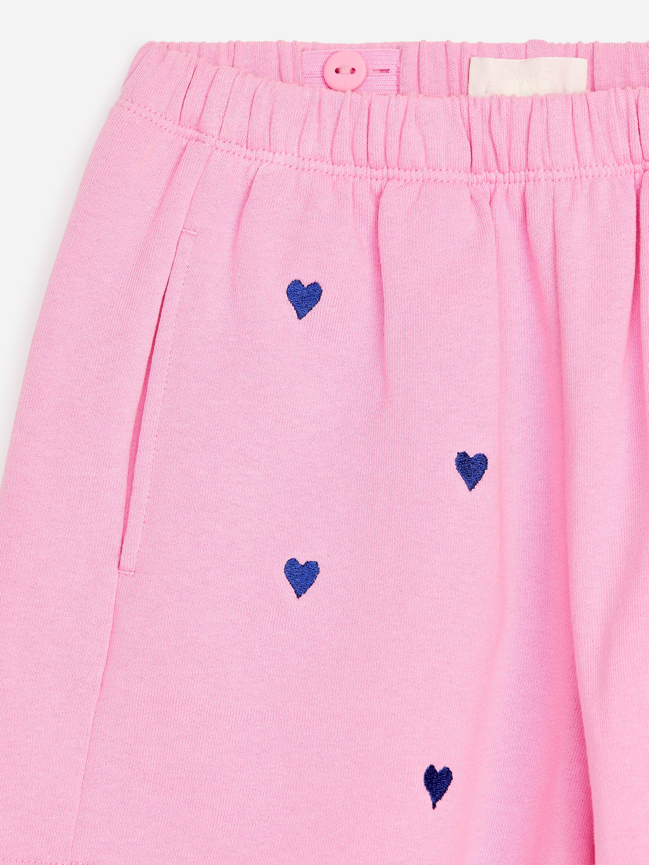 Embroidered Cotton Shorts - Pink - Image 3