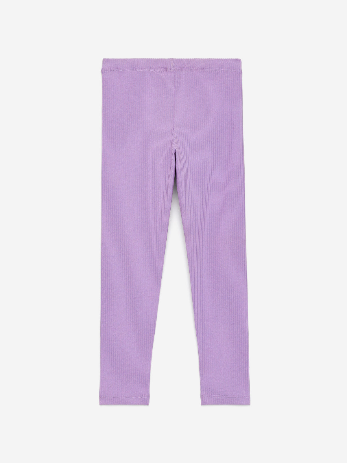 Rib Jersey Leggings - Purple - Image 2