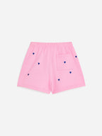 Embroidered Cotton Shorts - Pink - Image 2