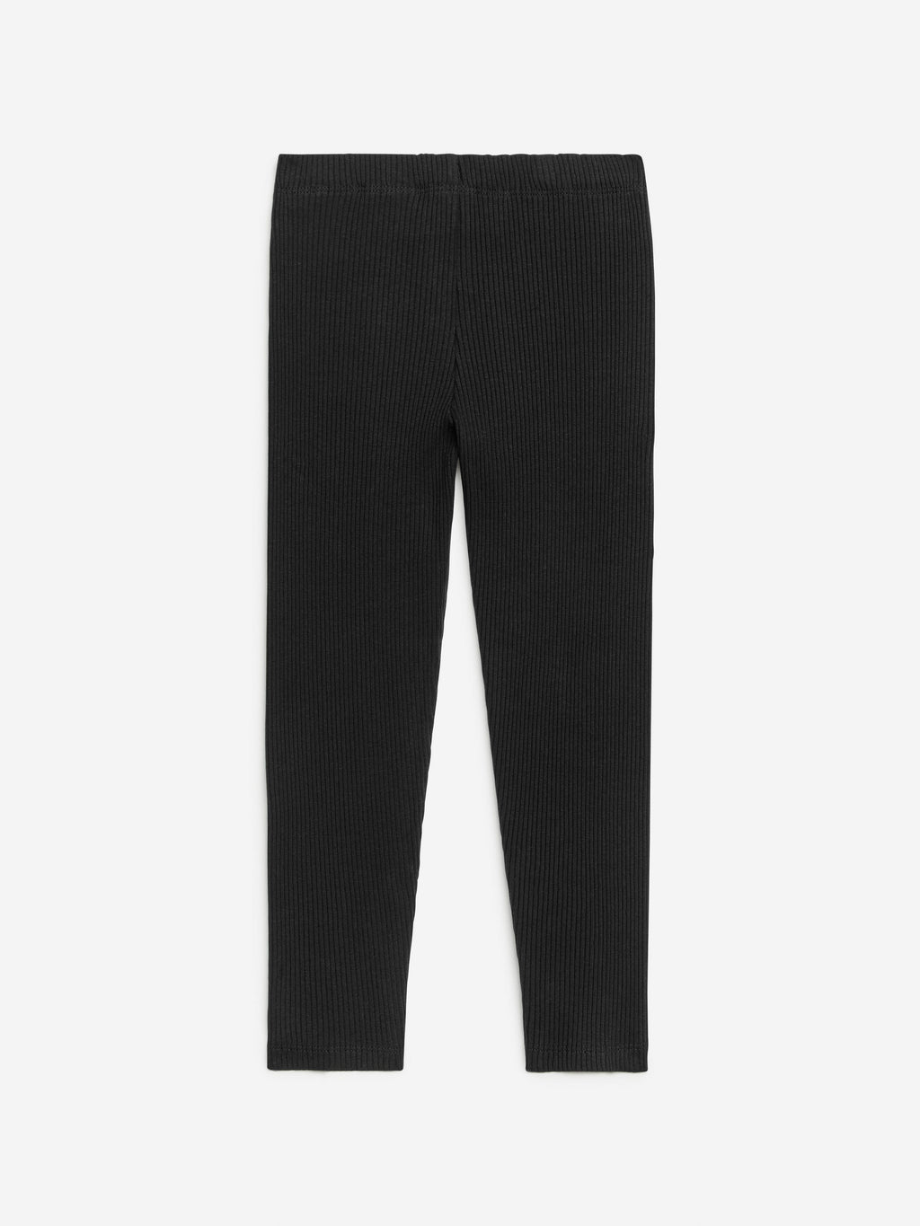 Rib Jersey Leggings - Black - Image 3