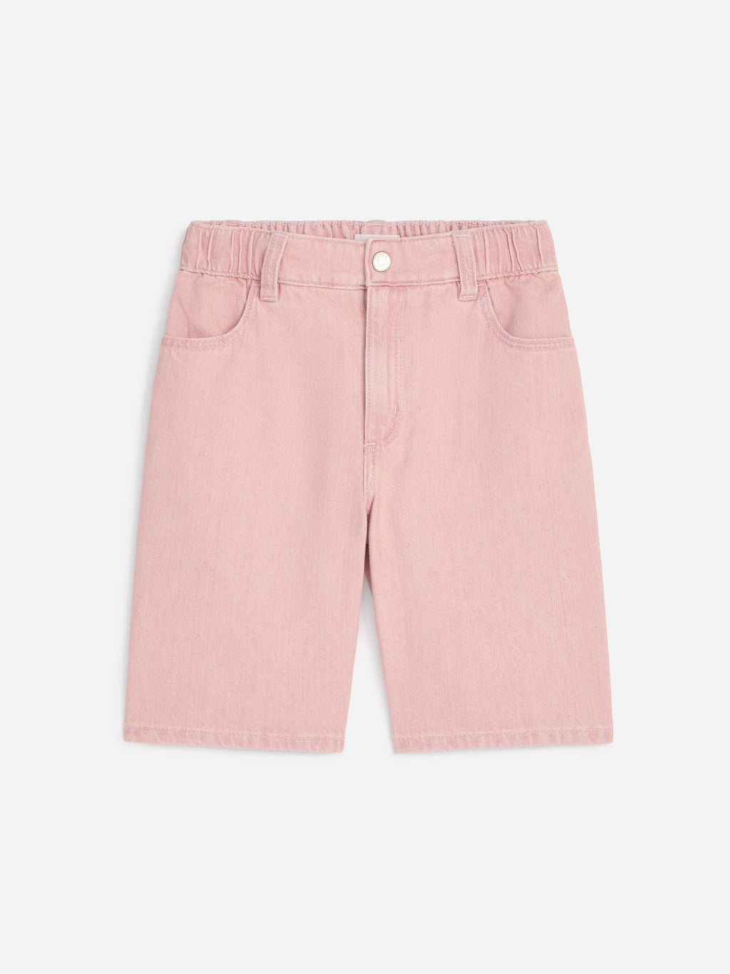 Relaxed Denim Shorts - Pink