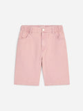 Relaxed Denim Shorts - Pink