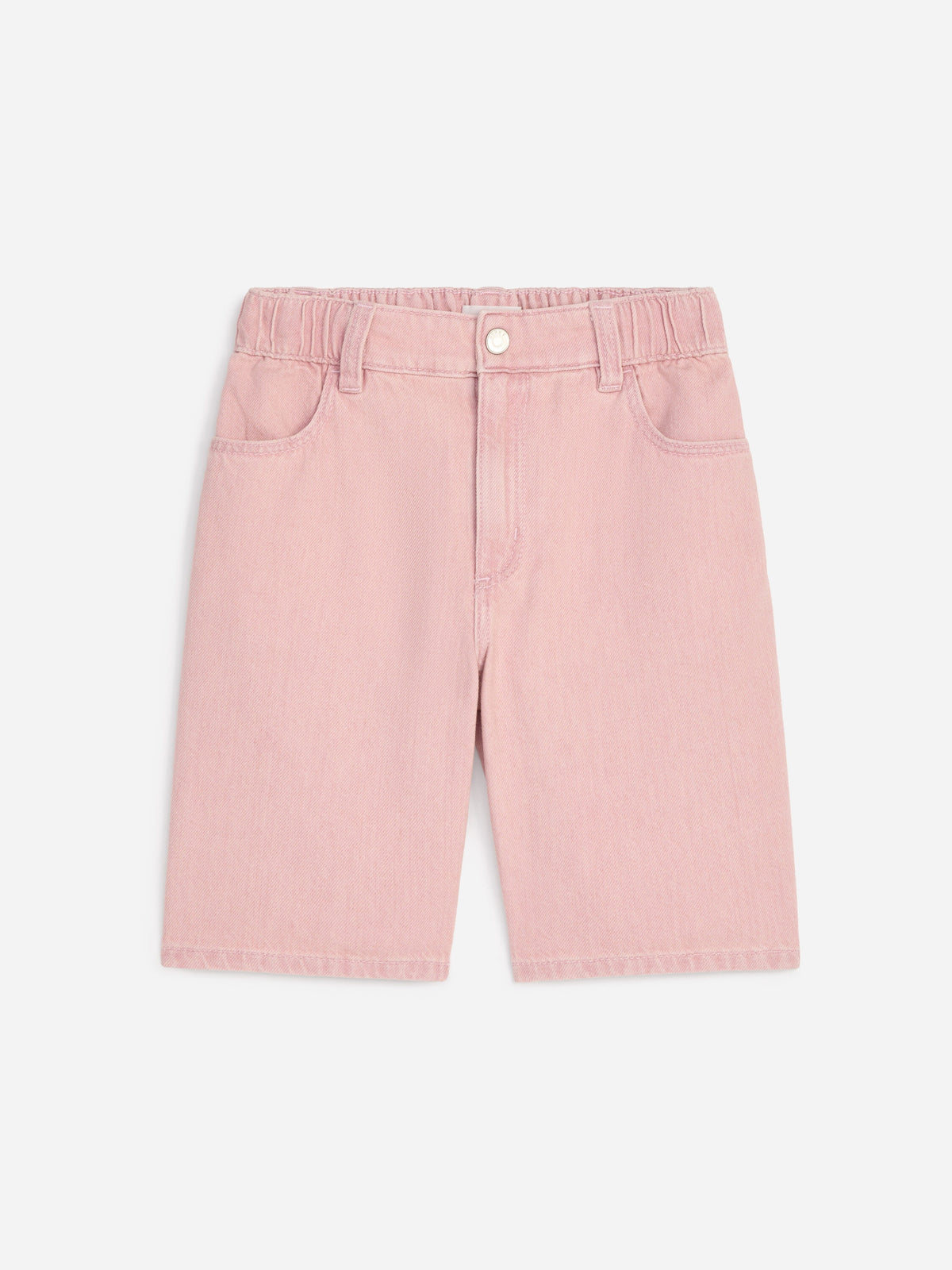 Relaxed Denim Shorts - Pink