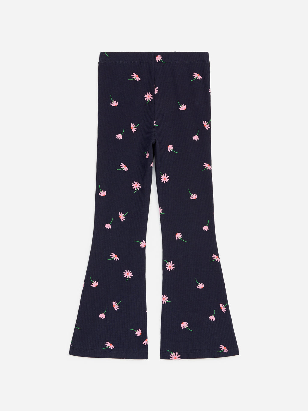 Flared Rib Leggings - Blue - Image 2