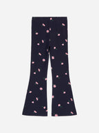 Flared Rib Leggings - Blue - Image 2
