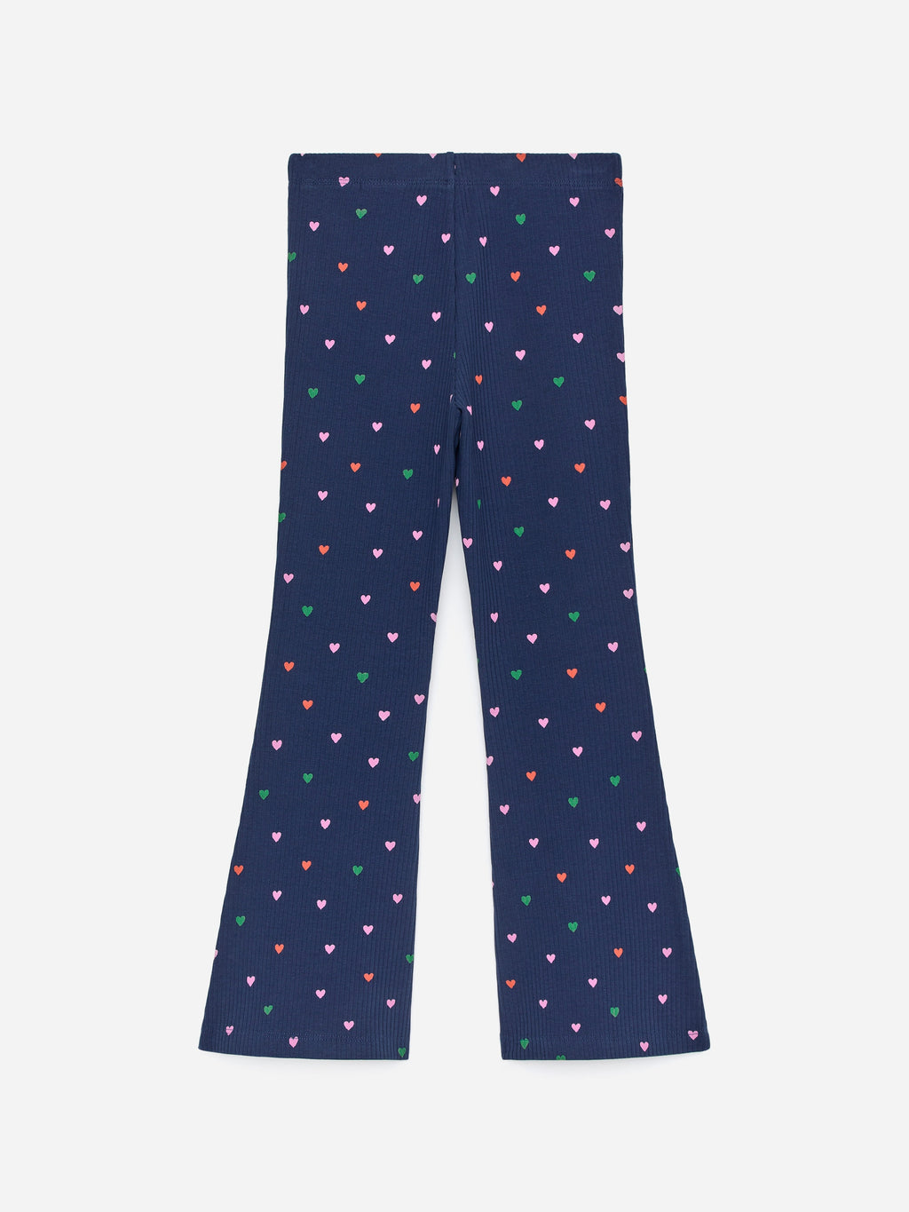 Flared Rib Leggings - Blue - Image 2