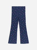 Flared Rib Leggings - Blue - Image 2