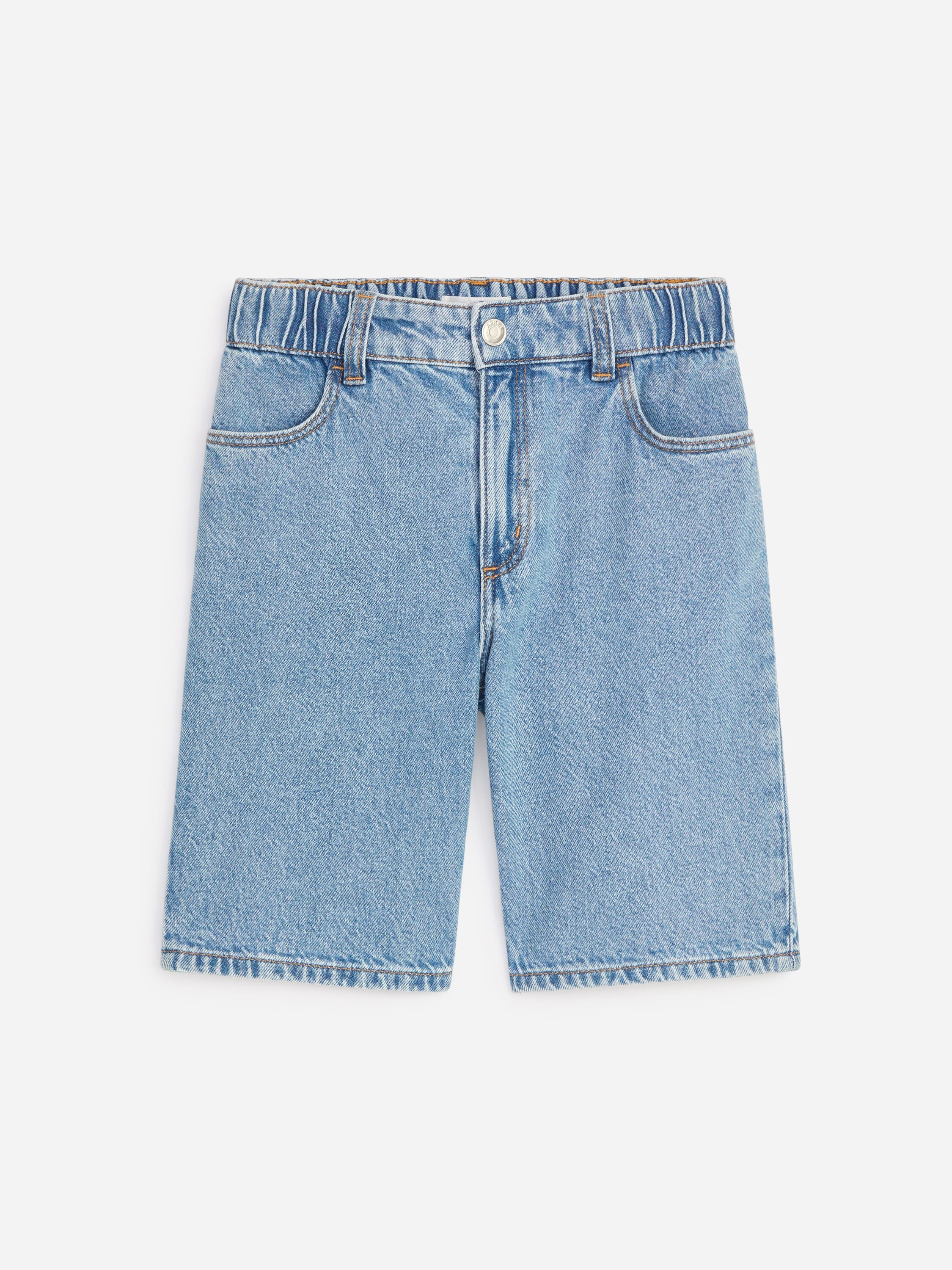 Relaxed Denim Shorts - Blue