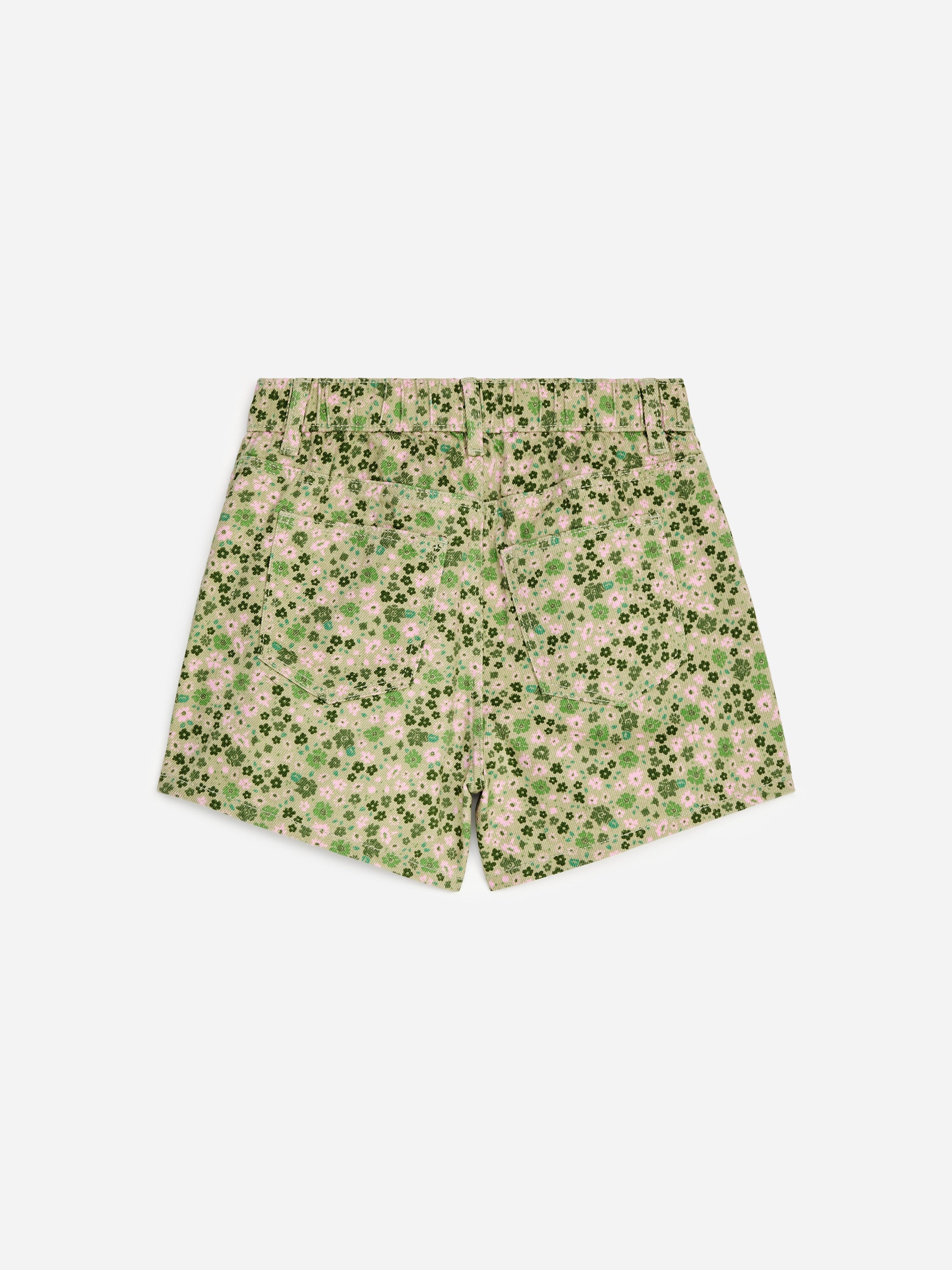 Denim Shorts - Green - Image 2