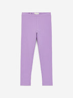 Rib Jersey Leggings - Purple
