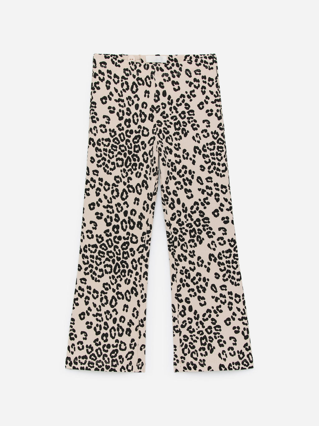 Flared Rib Leggings - Beige