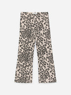 Flared Rib Leggings - Beige