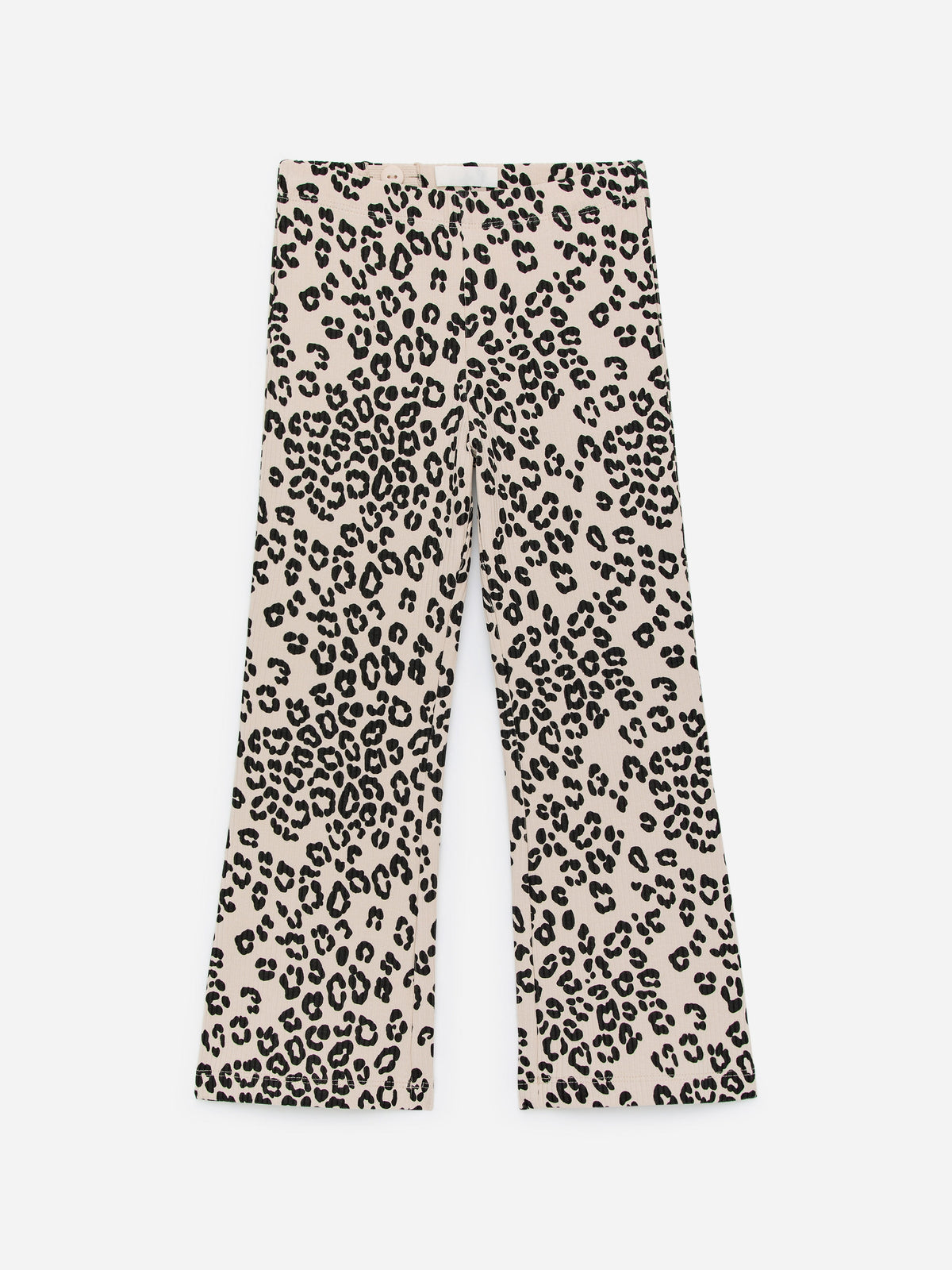 Flared Rib Leggings - Beige
