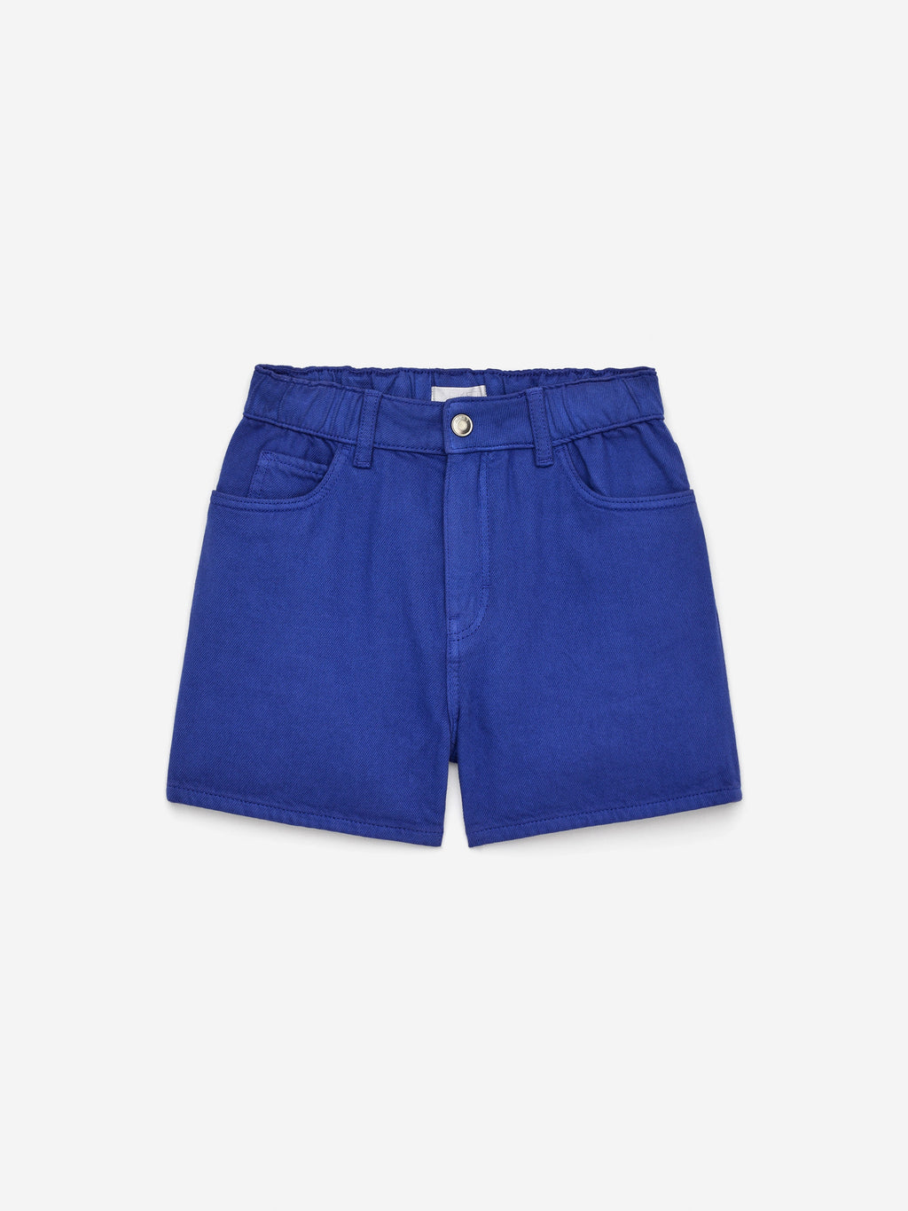 Embroidered Denim Shorts - Blue