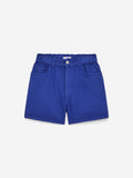Embroidered Denim Shorts - Blue
