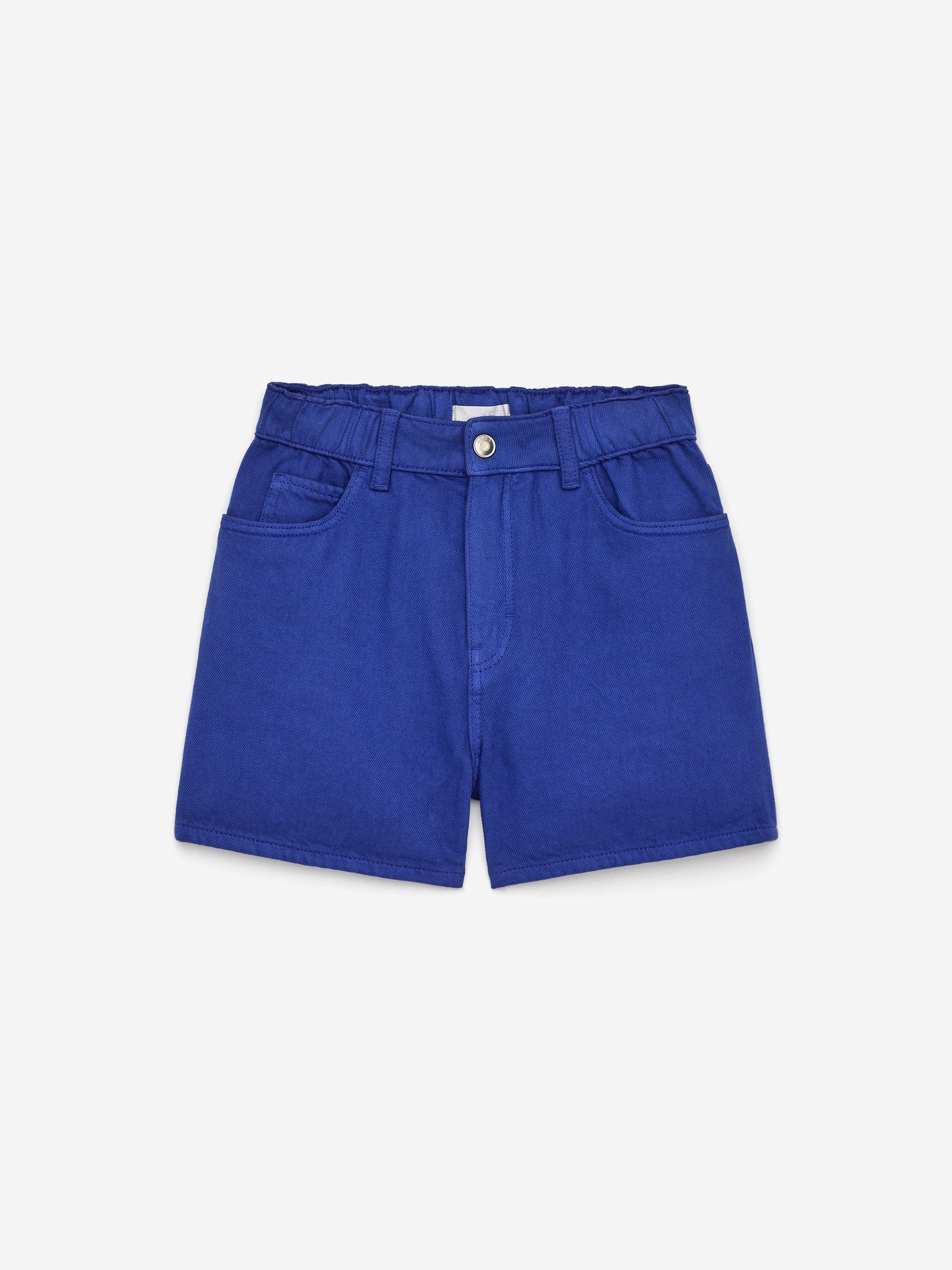 Embroidered Denim Shorts - Blue