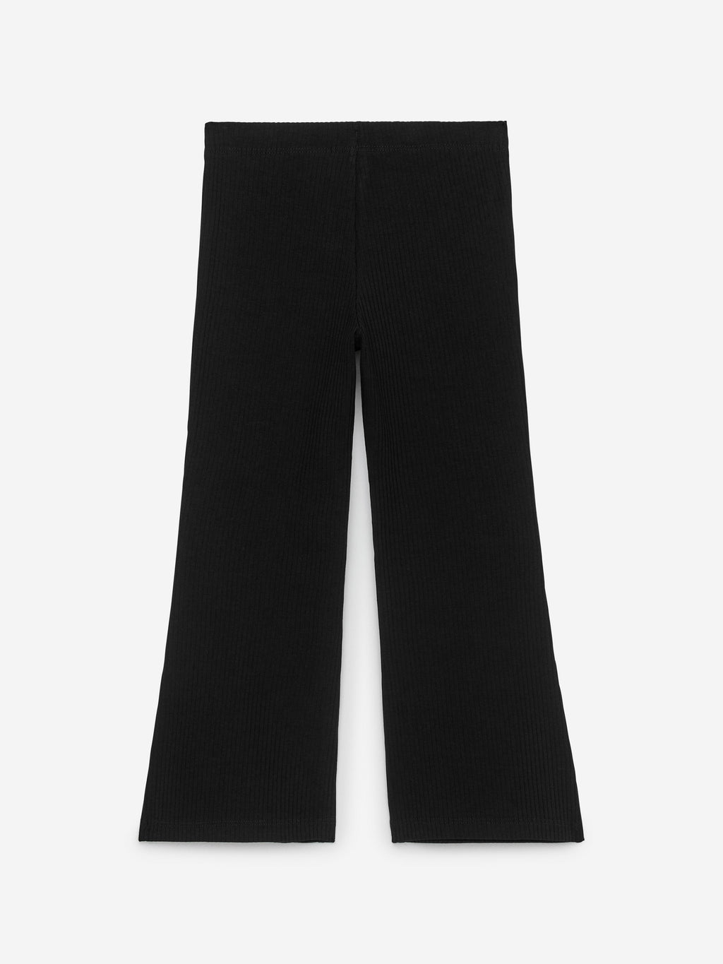 Flared Rib Leggings - Black - Image 2
