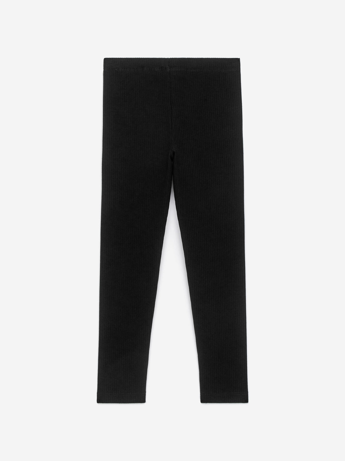 Rib Jersey Leggings - Black - Image 4