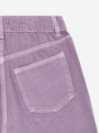 Embroidered Denim Shorts - Purple - Image 3