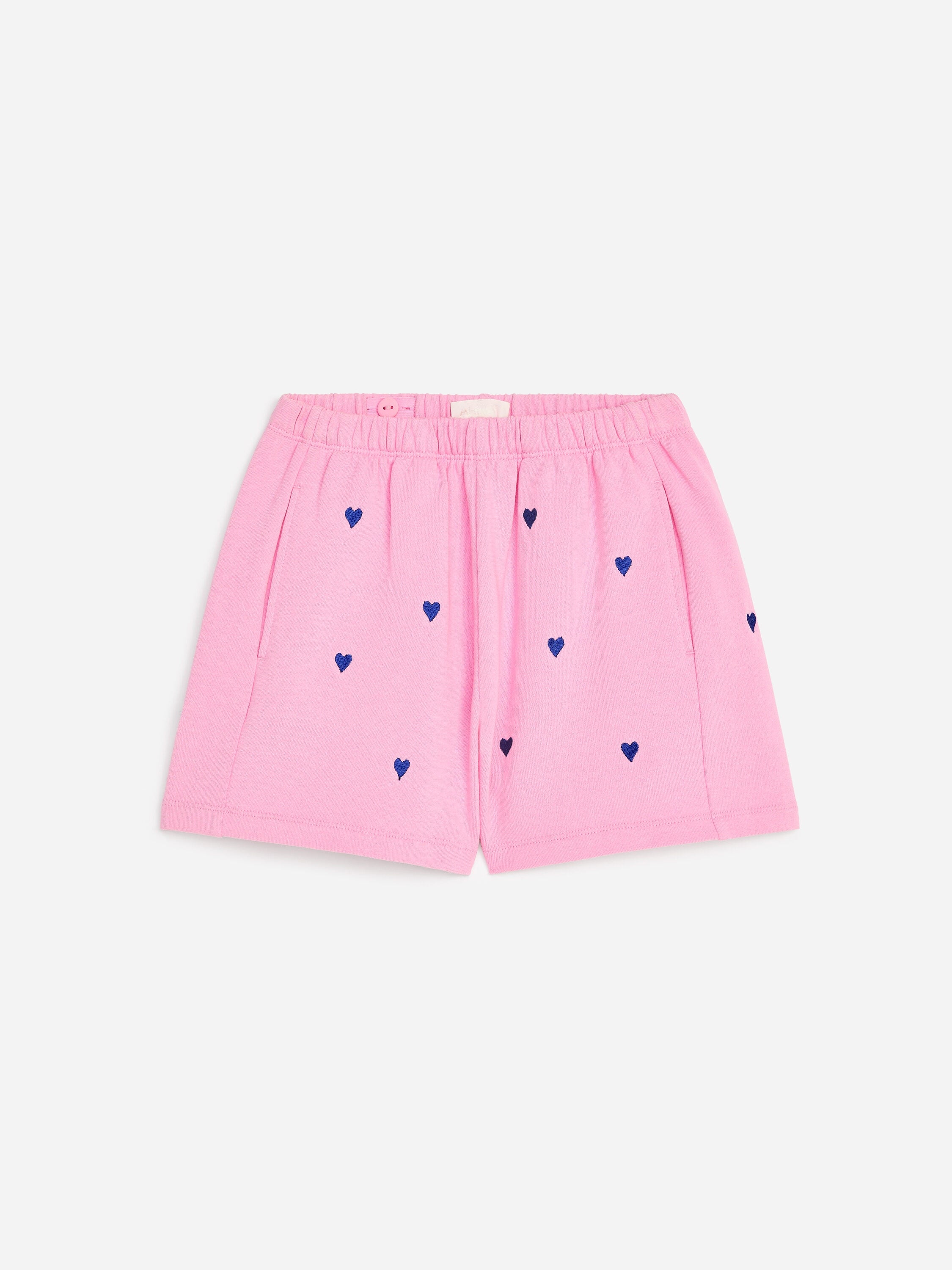Embroidered Cotton Shorts - Pink