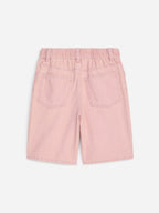 Relaxed Denim Shorts - Pink - Image 2