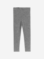 Wool-Blend Rib Leggings - Grey