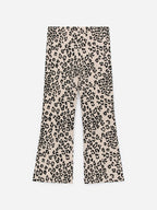 Flared Rib Leggings - Beige - Image 2
