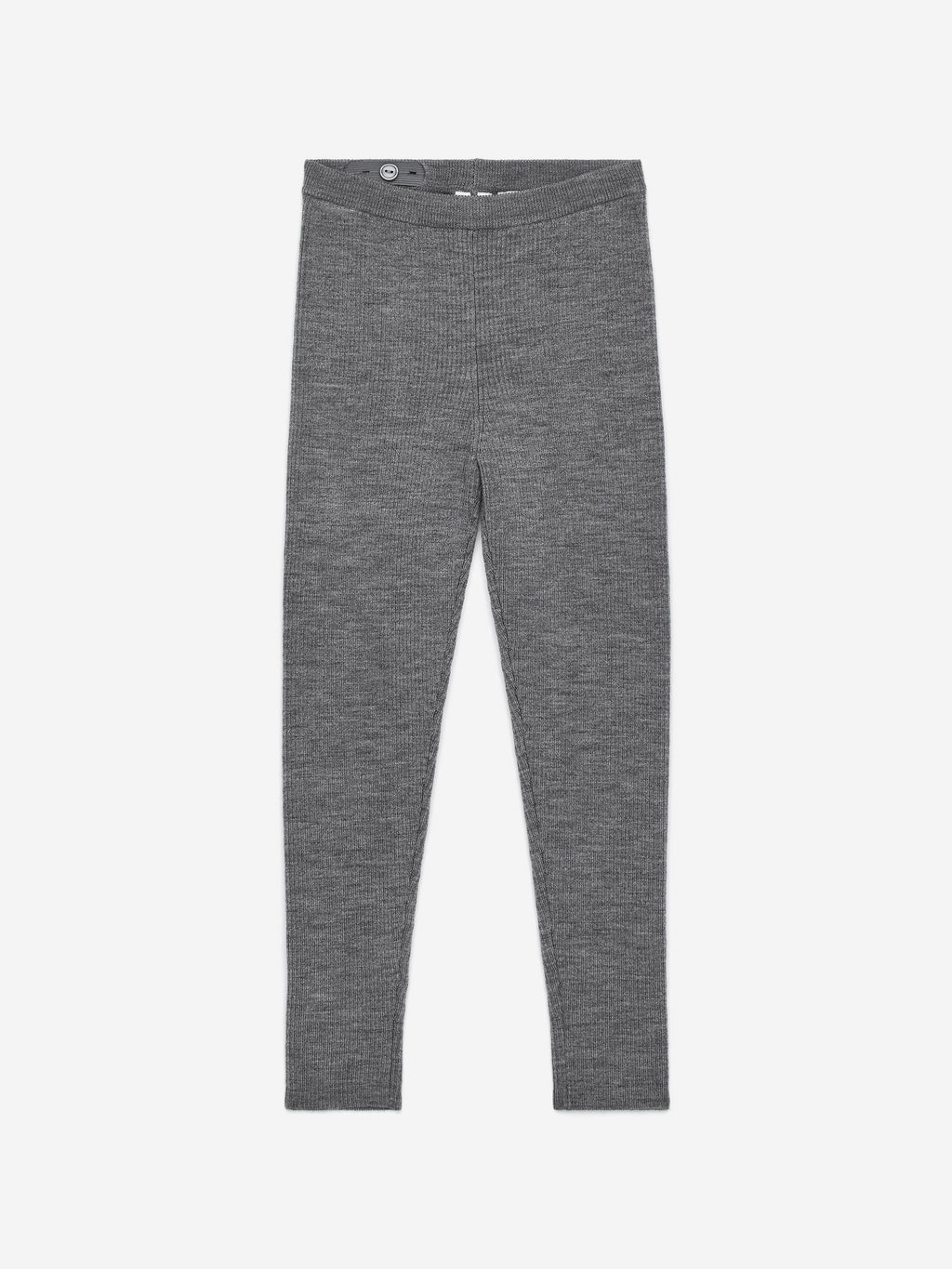 Wool-Blend Rib Leggings - Grey - Image 2