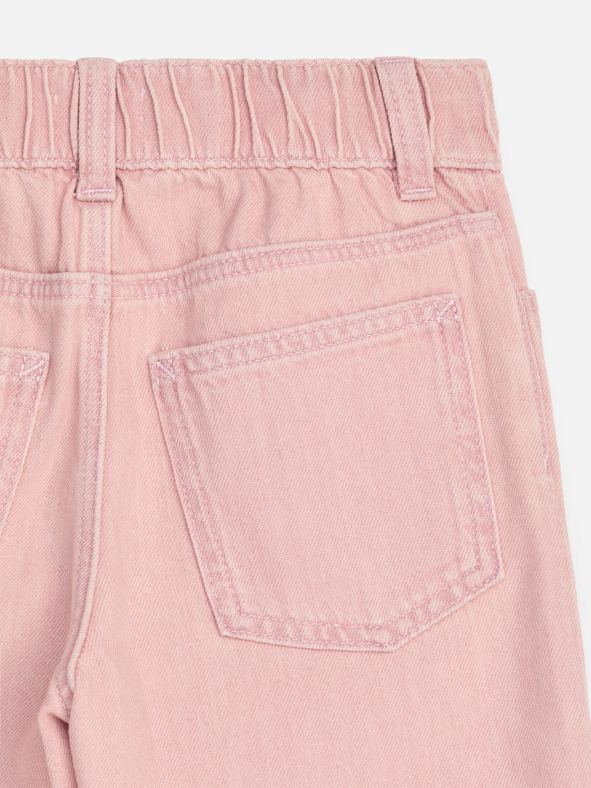 Relaxed Denim Shorts - Pink - Image 3
