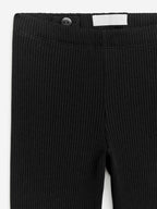 Rib Jersey Leggings - Black - Image 5
